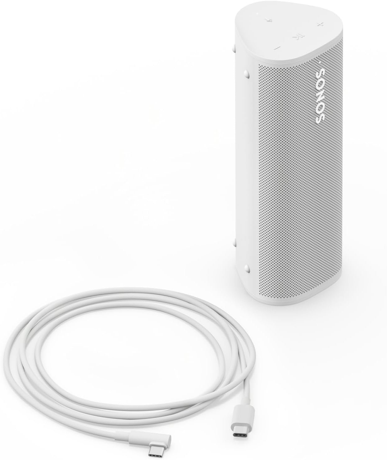 Sonos Roam 2 | Leichter, Mobiler und Wasserdichter Sprecher MIT Bluetooth, Wlan, Mindestens 10 Stunden Akkulaufzeit und Sprachkontrolle für DRINNEN und DRAUZENTEN - Weiß – Bild 5