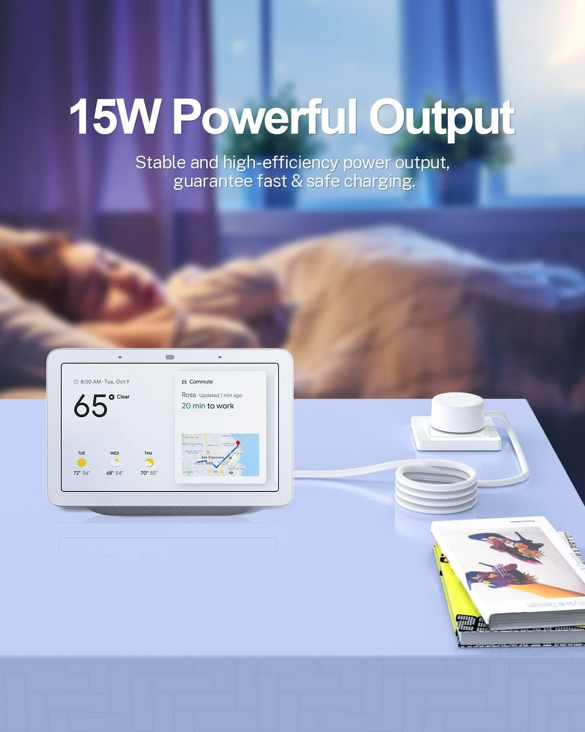 15W Ladekabel NetzEl Kompatibel MIT Google Nest Hub, Nest Mini 2. Generation Smart Speaker Ladegerät Netzkabel – Bild 5