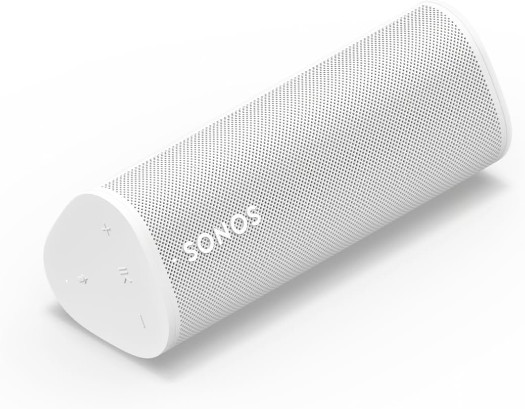 Sonos Roam 2 | Leichter, Mobiler und Wasserdichter Sprecher MIT Bluetooth, Wlan, Mindestens 10 Stunden Akkulaufzeit und Sprachkontrolle für DRINNEN und DRAUZENTEN - Weiß – Bild 3
