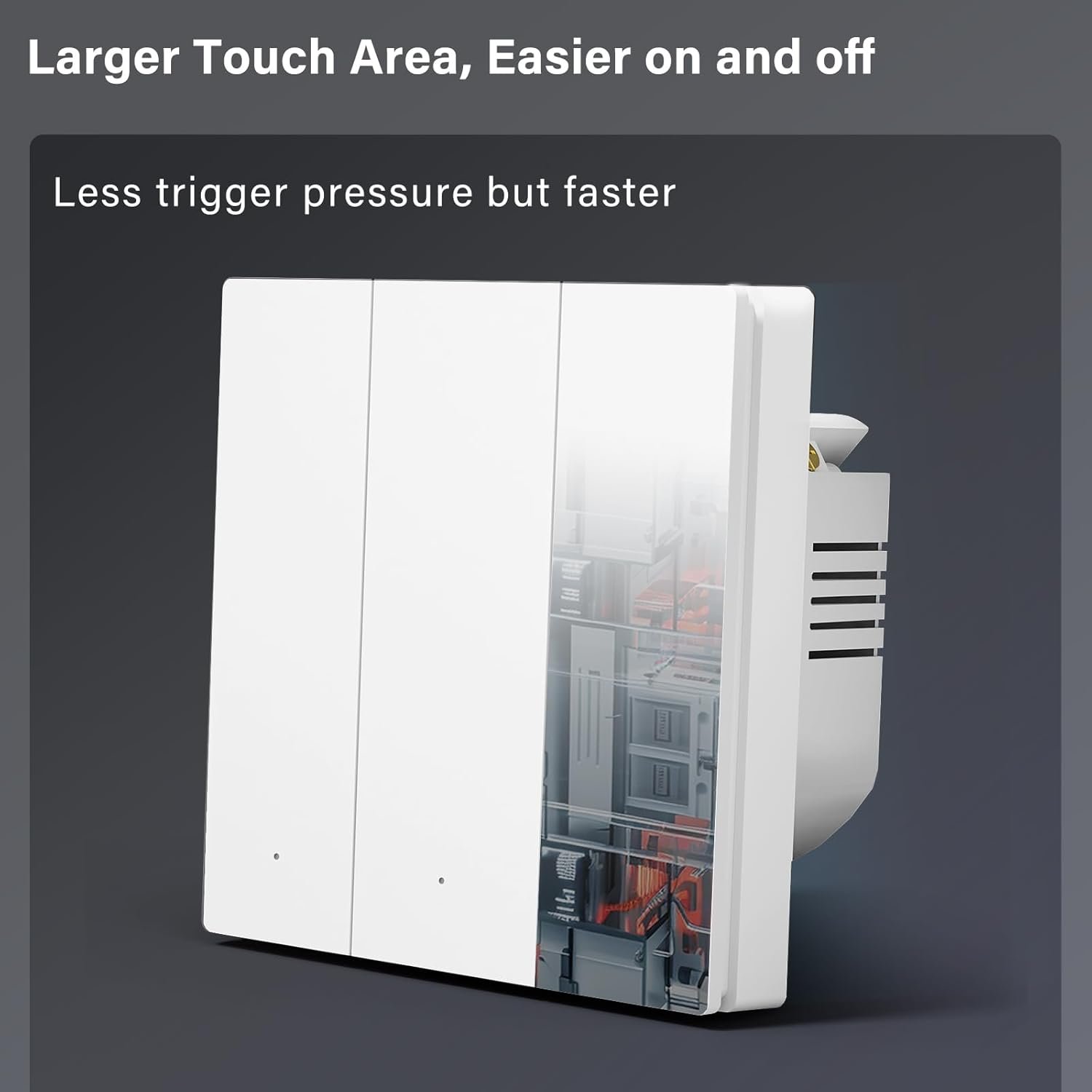 Mvava Zigbee Lichtschalter, Smart Wandschalter Alexa und Google Home Work MIT Tuya, 86mm Lichtschalter Interputz, Wandlich – Bild 5