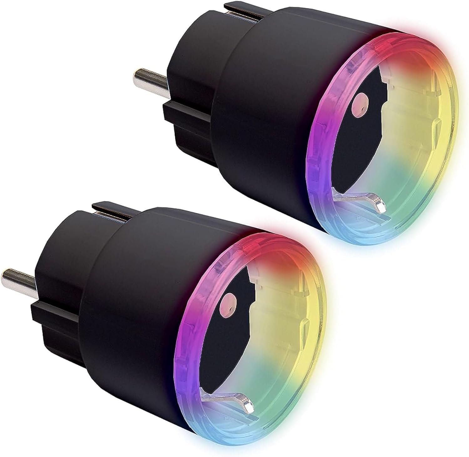 Shelly Plus Plug S Doppelpack - Intelligente Steckdose FunktionTerert MIT Alexa & Google Home, Programmierbare MIT Sprachsteuerung, Bluetooth; Wi-Fi-Gerät zum Automatisierung von Gerät Schwarz