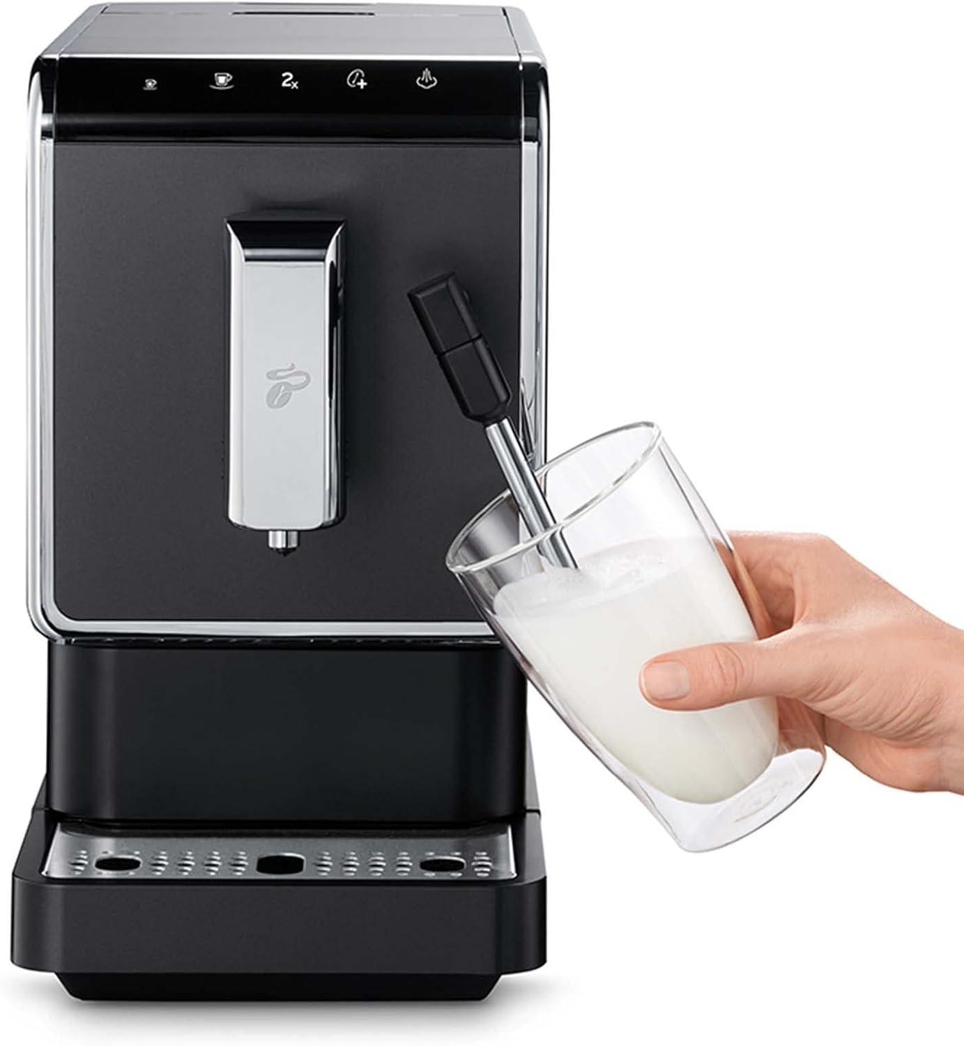 Tchibo Kaffeevollautomat Esperto Latte MIT Milchaufschauerfunktion für Caffè Crema, Espresso und Milchspecialitäten, Anthrazit – Bild 3