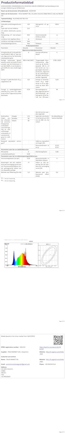 Aigostar Mesh-Smart Lamp Bluetooth Mesh A60, 6W 806LM Smart Bulb Dimbarar CCT 2700K-6500K, Vintage-Filamentlampe LED SLIMME COMPATIBEL MET Alexa/Google Home, 6 Stuks (Met Bluetooth-Afstandsbediening) – Bild 13