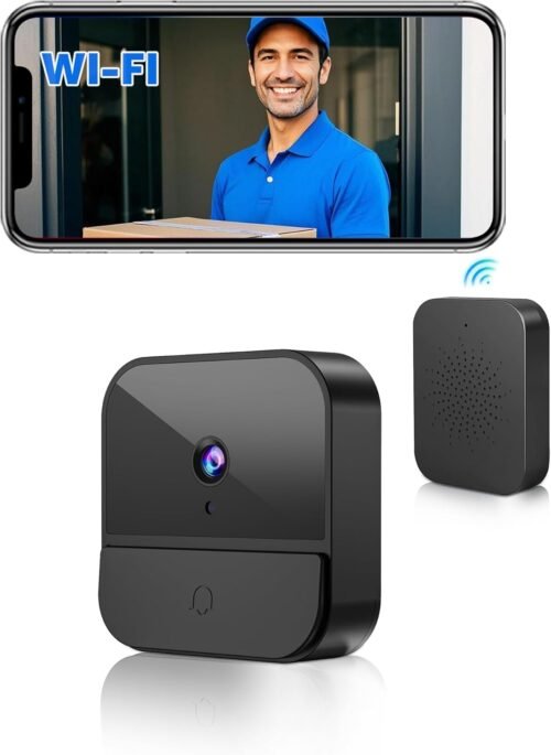 Bettermo Video Türklingel MIT Kamera Kabellos 1080p Wlan Videotürklingel SicherHesitkamera Mit Eingtebautem Akku 2.4gwifi Video-Türklingel