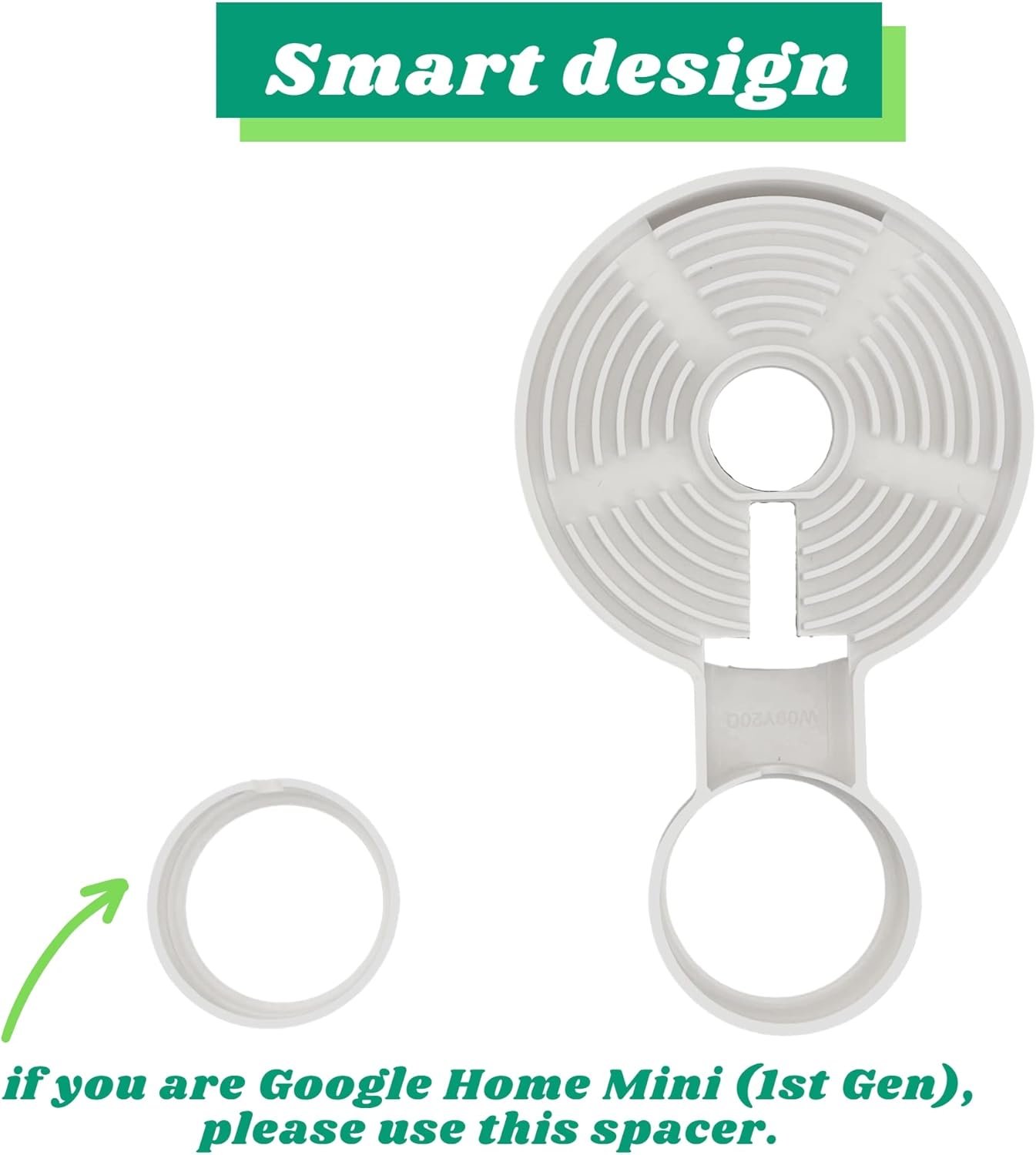 Sintron steckdosen-wandhalterung für Google Nest Mini & Google Home Mini, Ein-Schnell-Parlendes Zubehör Mit Kabelmanagement für Google Smart Lautsprecher 1. Gen. & 2. Gen. Keine Unordentlich Kabel GEruben – Bild 4