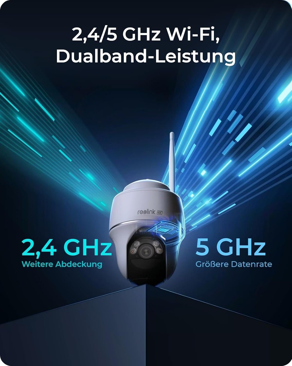 Reolink 4K Pt Solar überwachungskamera aussen Set AKKU MIT Home Hub, 360 ° Schwenkbare, Farbnacht, Lokaler Speicher, Ohne Abo-Gebühren, Argus pt Ultra 2-Kamera-Set, Mit 6w Solarpan – Bild 4