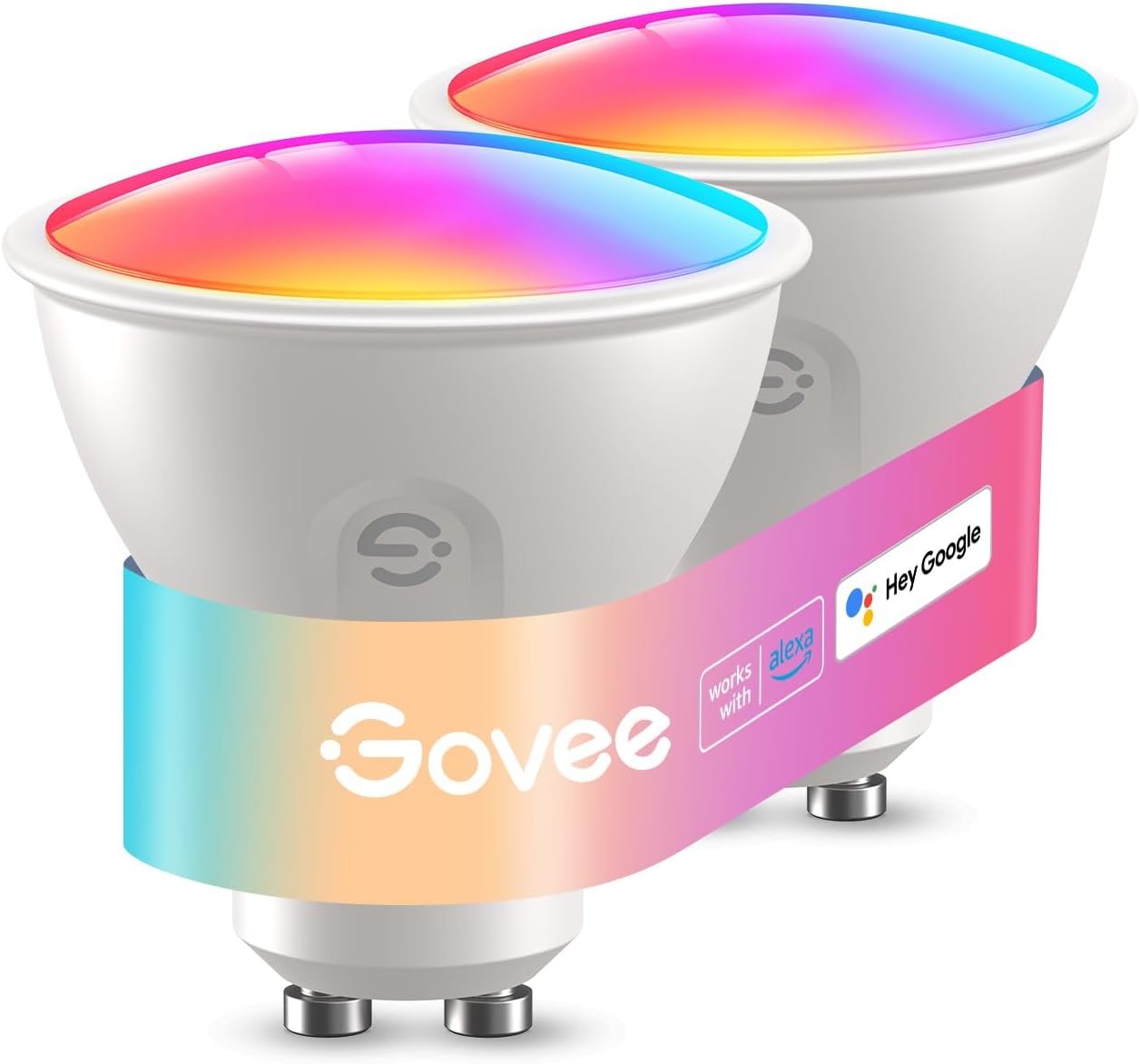 Govee Guhbirne Gu10 LED RGBWW, Smarte Guhbirne 400LM Hohe Helligkeit, Wlan Lampen Dimmbare Farbwechsel, 64 Szenen, Smart Bulb Gu10 LED FUNKTIONIERT MIT Alexa, Synchronisierung MIT MUSIK, 2 PACKUNG, 2 PACKUNG, 2 PACKUNG, 2 PACKUNG