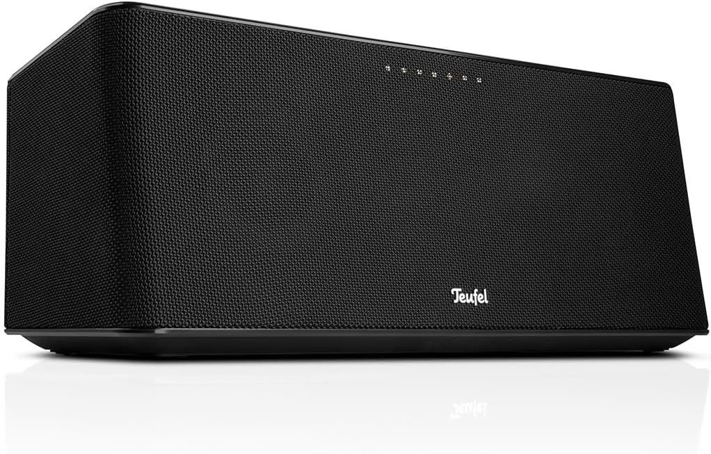 Teufel Motiv Home - All -in -One -Smart -Lautsprecher - Kabelloser Tragbarer Bluetooth Lautsprecher MIT Wlan Muikstreaming und Akku, Airplay 2, Chromecast, Kraftvoller Multiroom -Lautsprecher - Schwarz