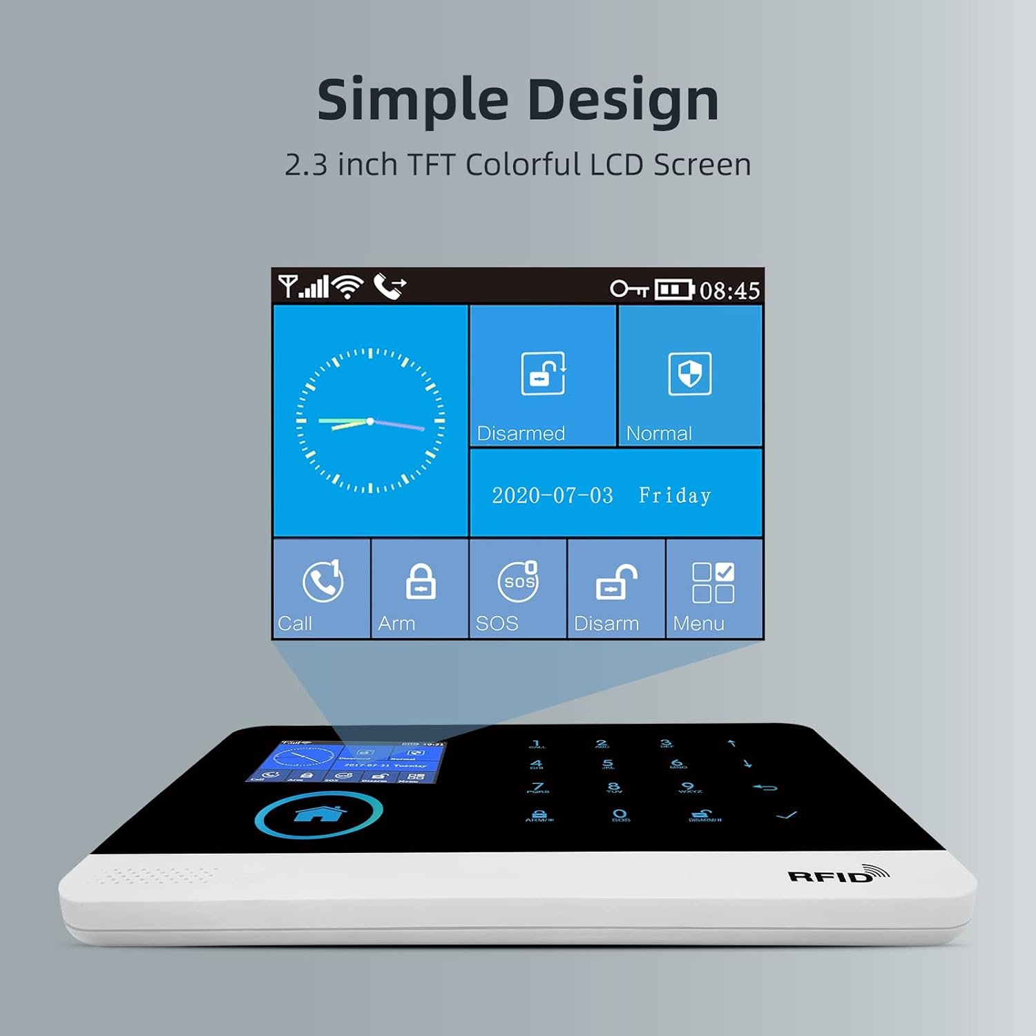 PGST GSM/Wifi Alarmanlagen Komplettsystem, Alarmanklage Haus MIT Alarmsireen, Fensteralarm/Türalarm, Bewegungsmelder, Fernbedienung, Echtzeit-App-Stoß, Belastungs-Erweiterbar-Funktioner-Mit Alexa – Bild 6