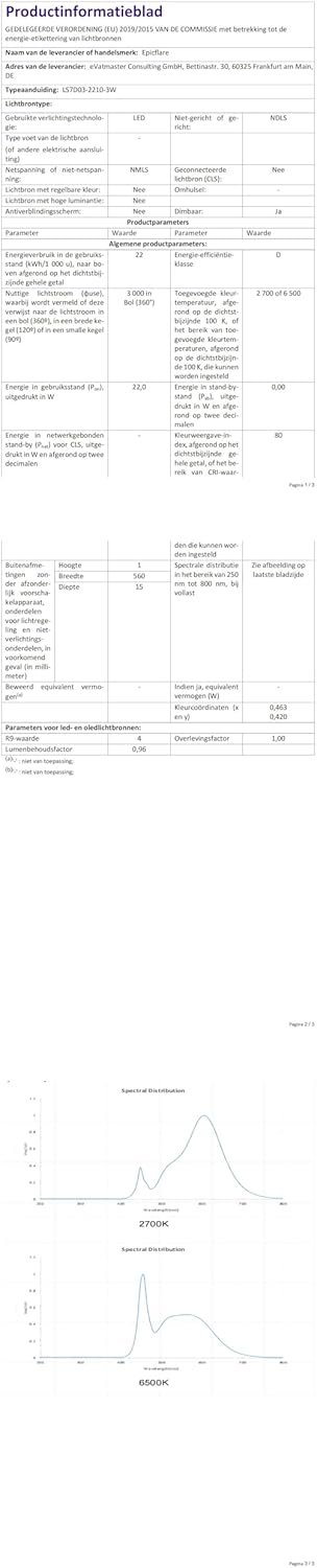 Epicflare LED Deckenleuchte 58x20x2.8 cm IP44 LED -Panel mit Fernbedienung 2700K - 6500K LED Deckenleuchte Flach Warmweimweiß Kaltwei – Bild 14