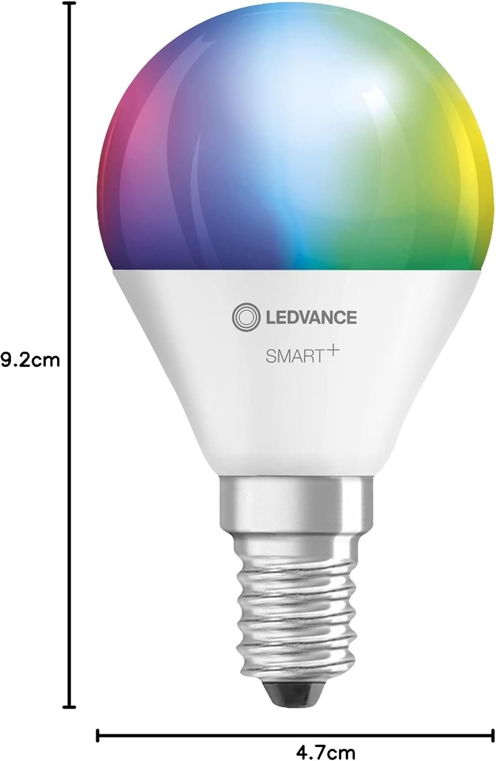 Ledvance E14 LED LAMPE MINI BLAB, Smart Home Wifi Leuchtmittel MIT 4,9W (470LM) ERSETZT 40 W Glühbirne, Dimmbar, RGBW Lichtfarb (2700-6500K), Steuerbar MIT Alexa, Google Od app, Lampe-1er-1er-Pack-Packer – Bild 6