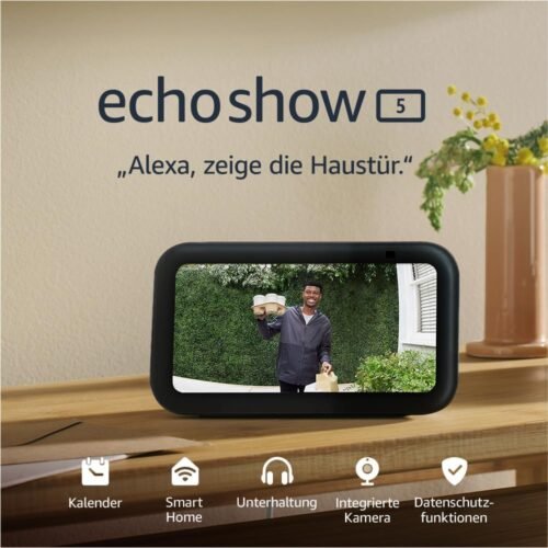 Echo Show 5 (Neueste Generation) | Kompakter Sarger Touchscreen MIT Alexa Zumsteuern len in Smart Homes und Mehr | Anthrazit