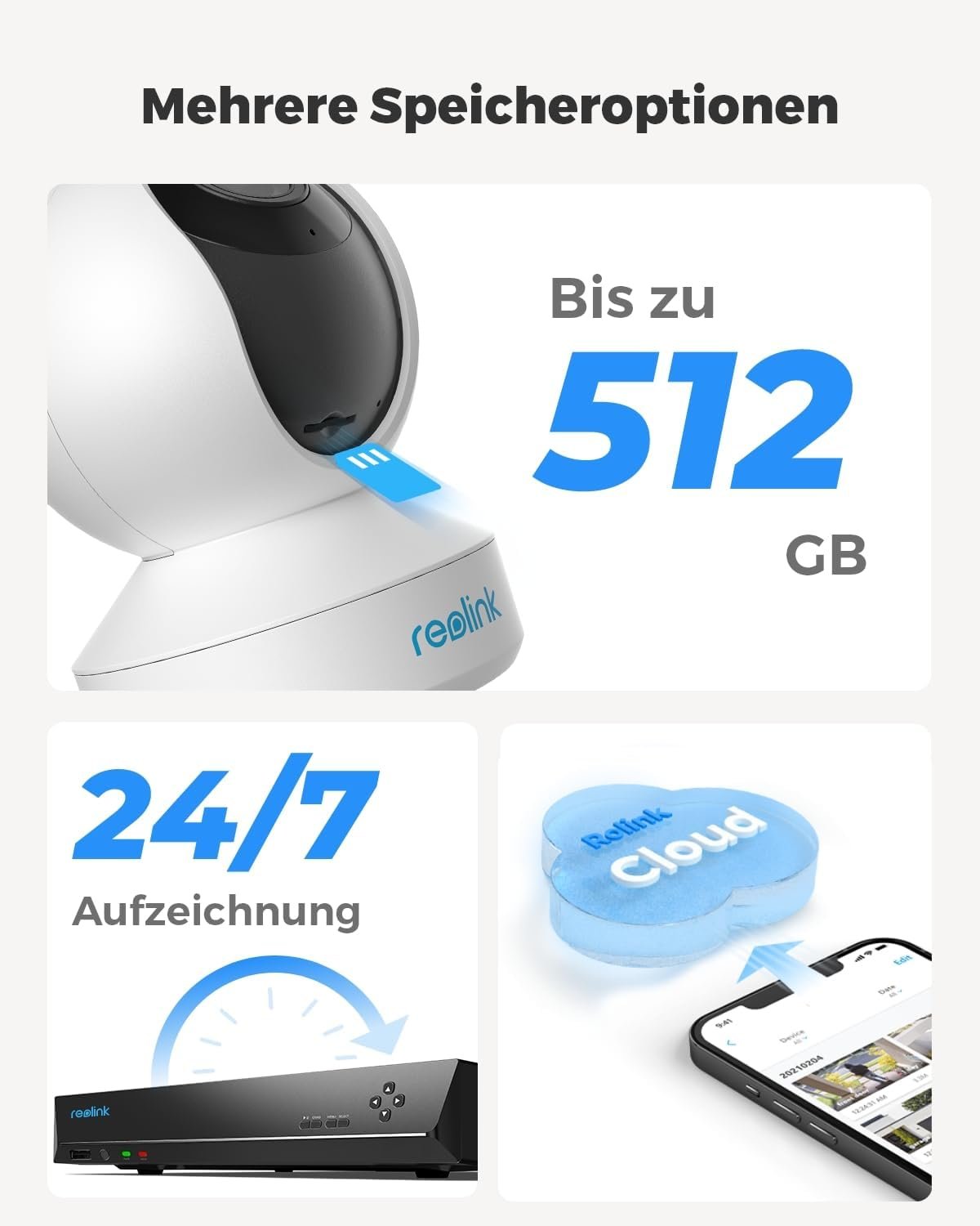 Reolink 5MP PTZ WLAN Überwachungskamera Innen, 2,4/5 GHz WiFi Baby Monitor mit Mensch/Haustiererkennung, Auto-Tracking, 3X Optischem Zoom, Heimüberwachungskamera für Ältere Kids, 2-Wege-Audio, E1 Zoom – Bild 11