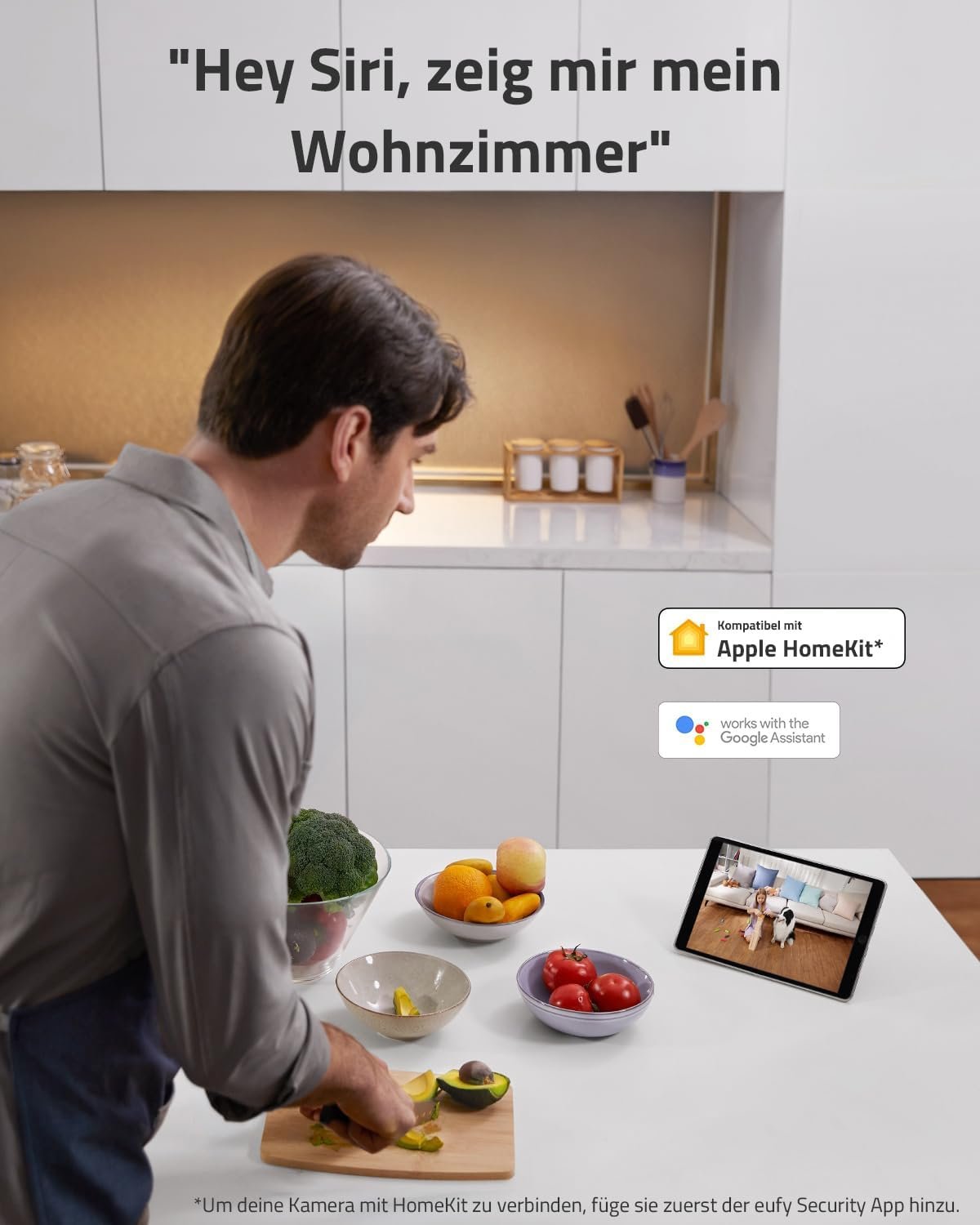 Eufy Security Indoor Cam E220, 2k überwachungskamera innen, Wlan, Schwenkbar, KameraÜberwachung Innen, MIT nachicht, Personen- & HauustiererKennung, Bewegungsverfolgung, Homebase 3 Kompatibel – Bild 5