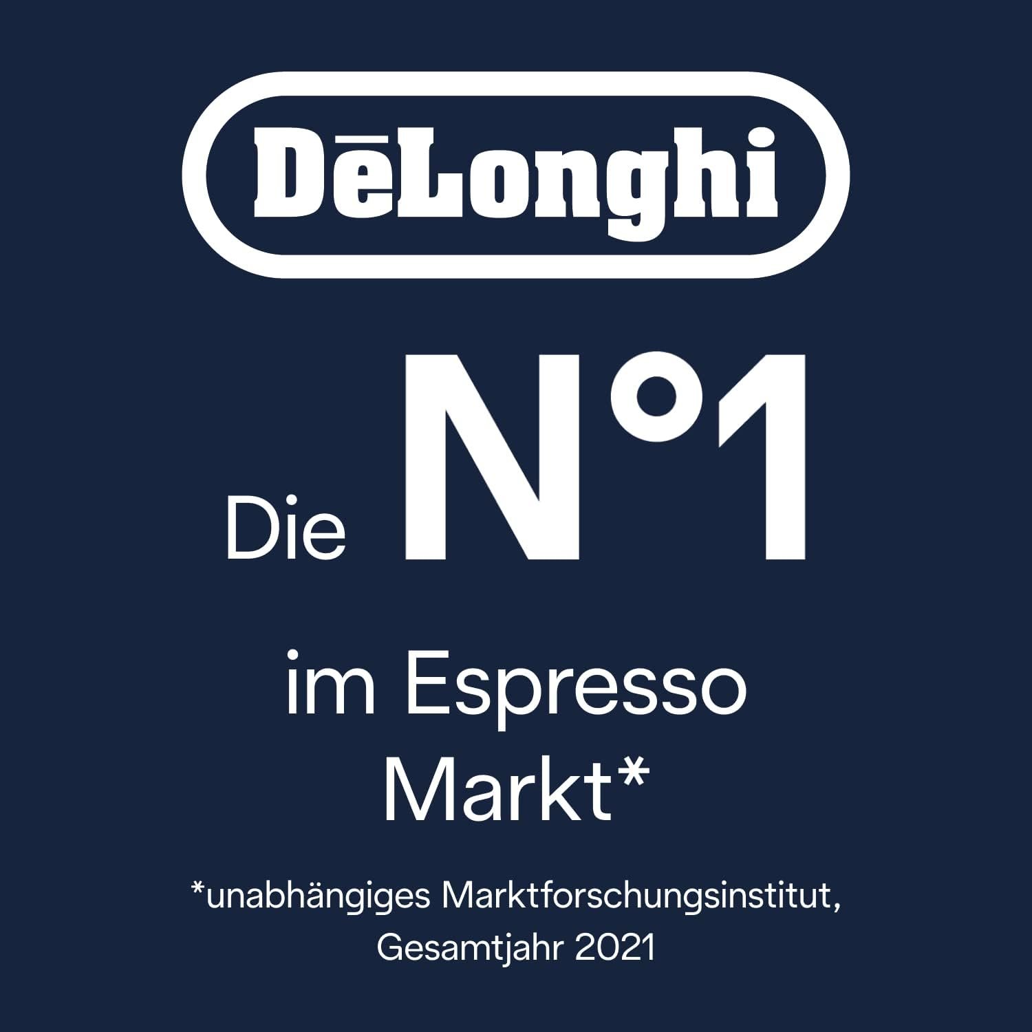 De'longhi Magnifica s ecam 22.110.b Kaffeevollautomat mit Milchaufschämdüse für Cappuccino, MIT Espresso DirektWahtasten und Drehregler, 2-Tassen-Funkion, 1,8 Liter Wassertank, Schwarz/Silber – Bild 7