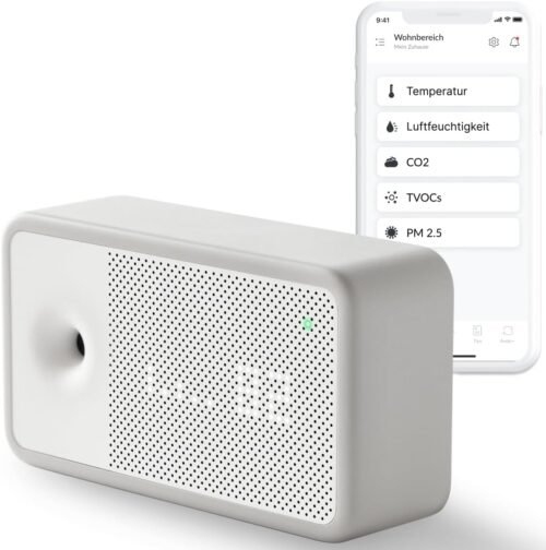 Awair-Element Luftqualität Messgerät, CO2-Sensor, VOC Messgerät, Raumluft-Monitor, Luftqualitätsmesser mit App, Smartter luftqualitaismitor für