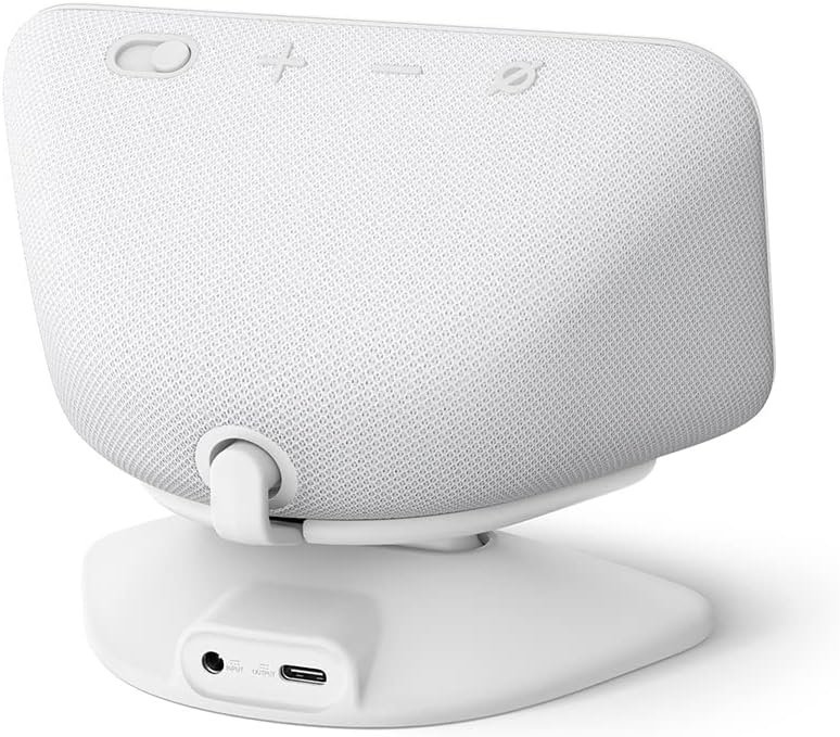 Verstellbarer Ständer MIT USB-C-Ladeanschluss für Echo Show 5 (3. Gen.) | Weiß – Bild 2