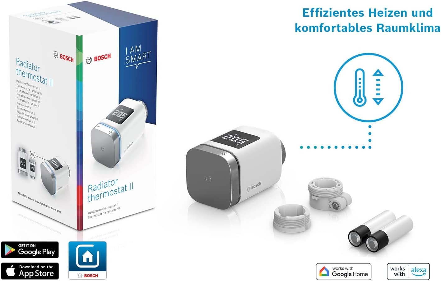 Bosch Smart Home Heizkörperthermostat II, Smartes Thermostat MIT App-Fungion, Kompatibel Mit Amazon Alexa, Apple Homekit, Google Home – Bild 6