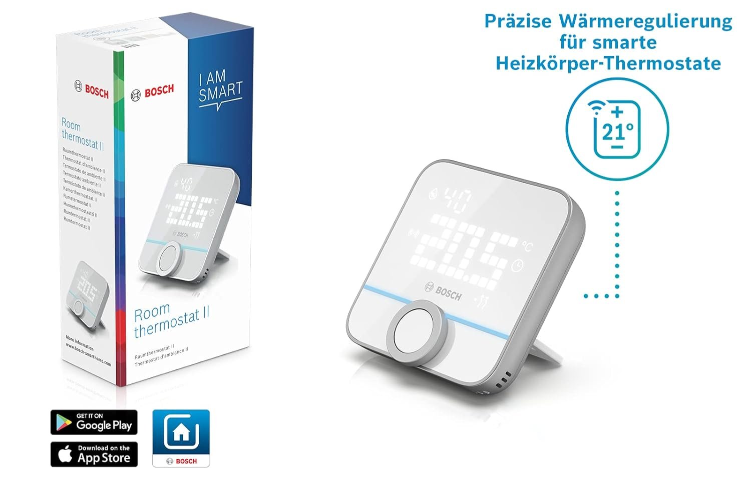 Bosch Smart Home Raumthermostat II Zurerung Smarter Heizkörperthermostat – Bild 6