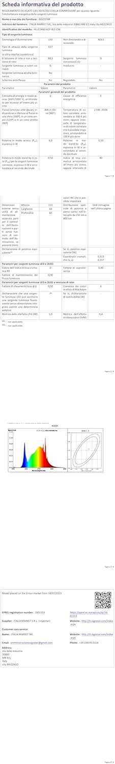 Aigostar Mesh-Smart Lamp Bluetooth Mesh A60, 6W 806LM Smart Bulb Dimbarar CCT 2700K-6500K, Vintage-Filamentlampe LED SLIMME COMPATIBEL MET Alexa/Google Home, 6 Stuks (Met Bluetooth-Afstandsbediening) – Bild 12