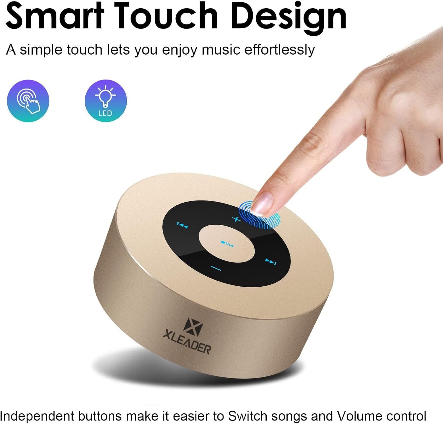 Xleader (Smart Touch) Wireless Lautspecher Soundangel A8 (3. Gen) 5W Laut Wenig Lautspecher Mit Tragbarer Wasserfest Herbst 15H Mikrofon Tf-Karte Aux für Dr. – Bild 2