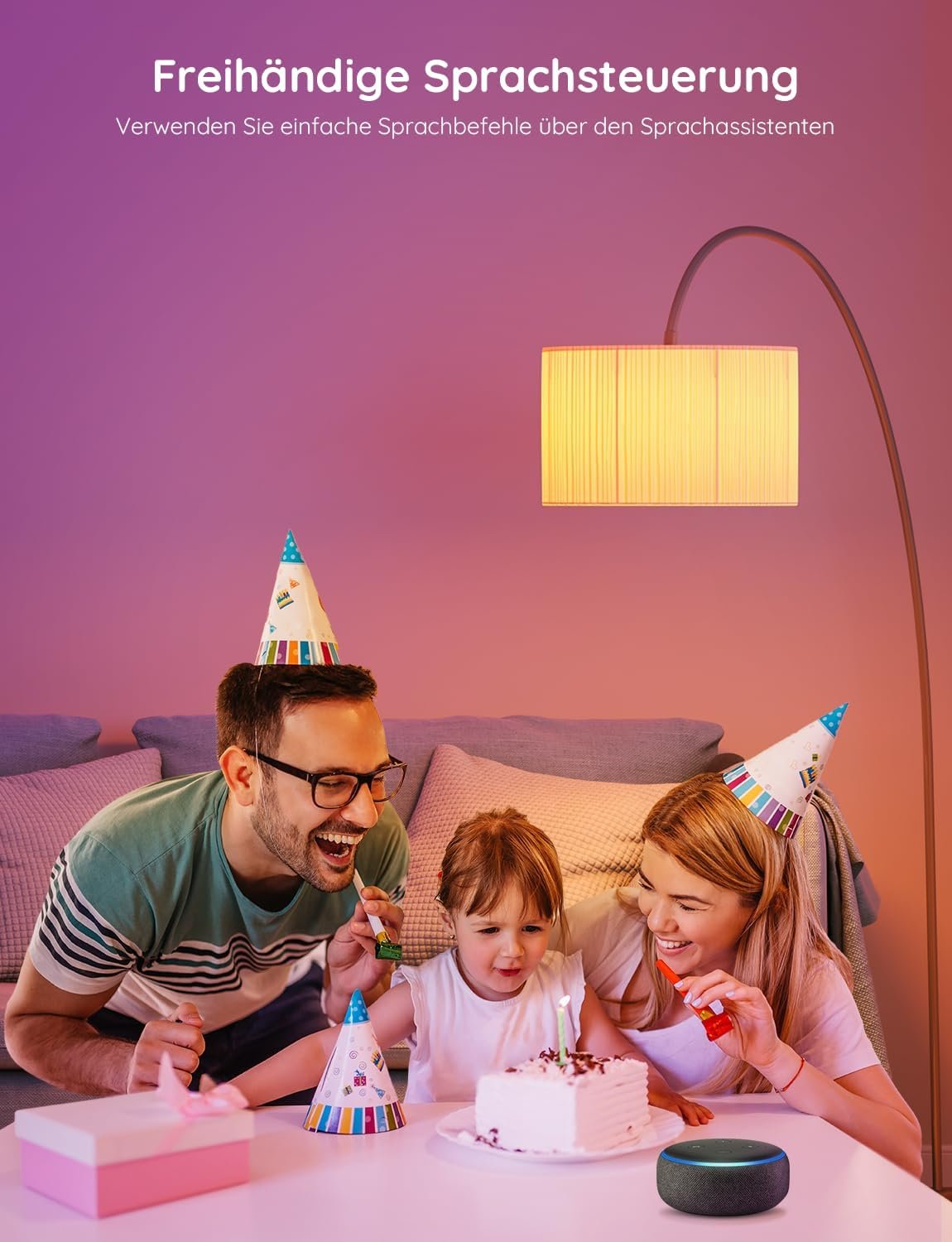 Govee Smart Glühbirne E27, Wlan Lampe Rgbww Dimmbare Mit 16 Milles Farben, Smart Bulb Muiksync, 54 Szenen, App und Sprachsteuerung, LED Lampe Funktionierer Mit Alexa Google Assistent, 1 Stücker – Bild 8