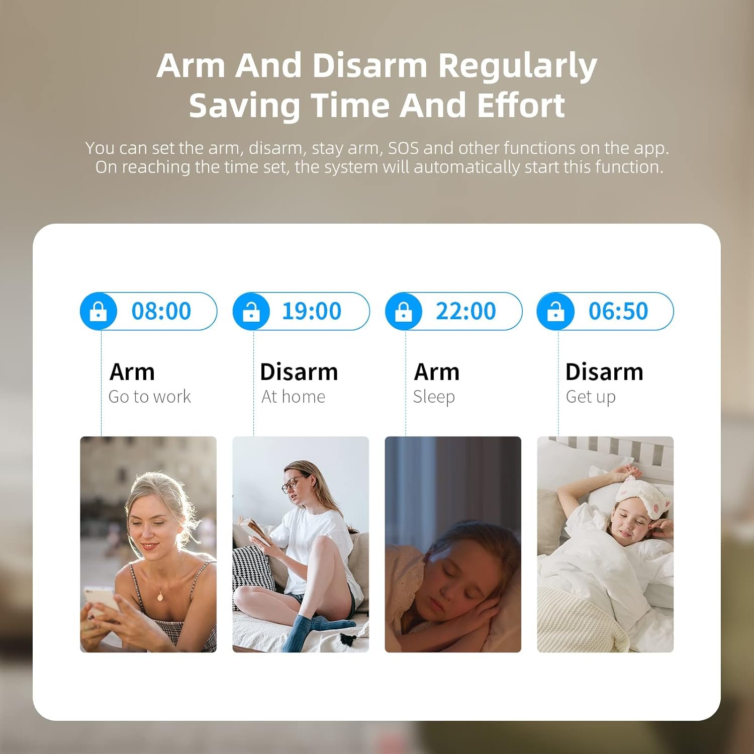 PGST GSM/Wifi Alarmanlagen Komplettsystem, Alarmanklage Haus MIT Alarmsireen, Fensteralarm/Türalarm, Bewegungsmelder, Fernbedienung, Echtzeit-App-Stoß, Belastungs-Erweiterbar-Funktioner-Mit Alexa – Bild 5