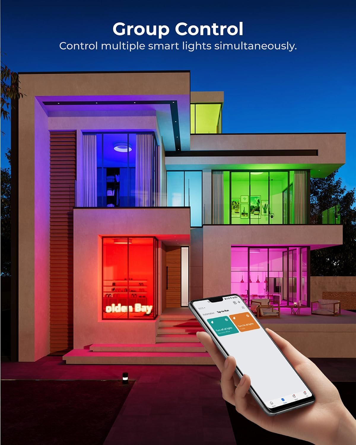 Matane Smart Led Deckenleuchte RGB Farbwechsel Dimmbar, 24W Deckenlampe MIT App Steuerung, 3000K-6500K Lampen Kompatibel Mit Alexa, Für Jugendtzimmer Wohntzimmer Schlaftzimm Kinderzimmer Rund Weiiß 28cm – Bild 7
