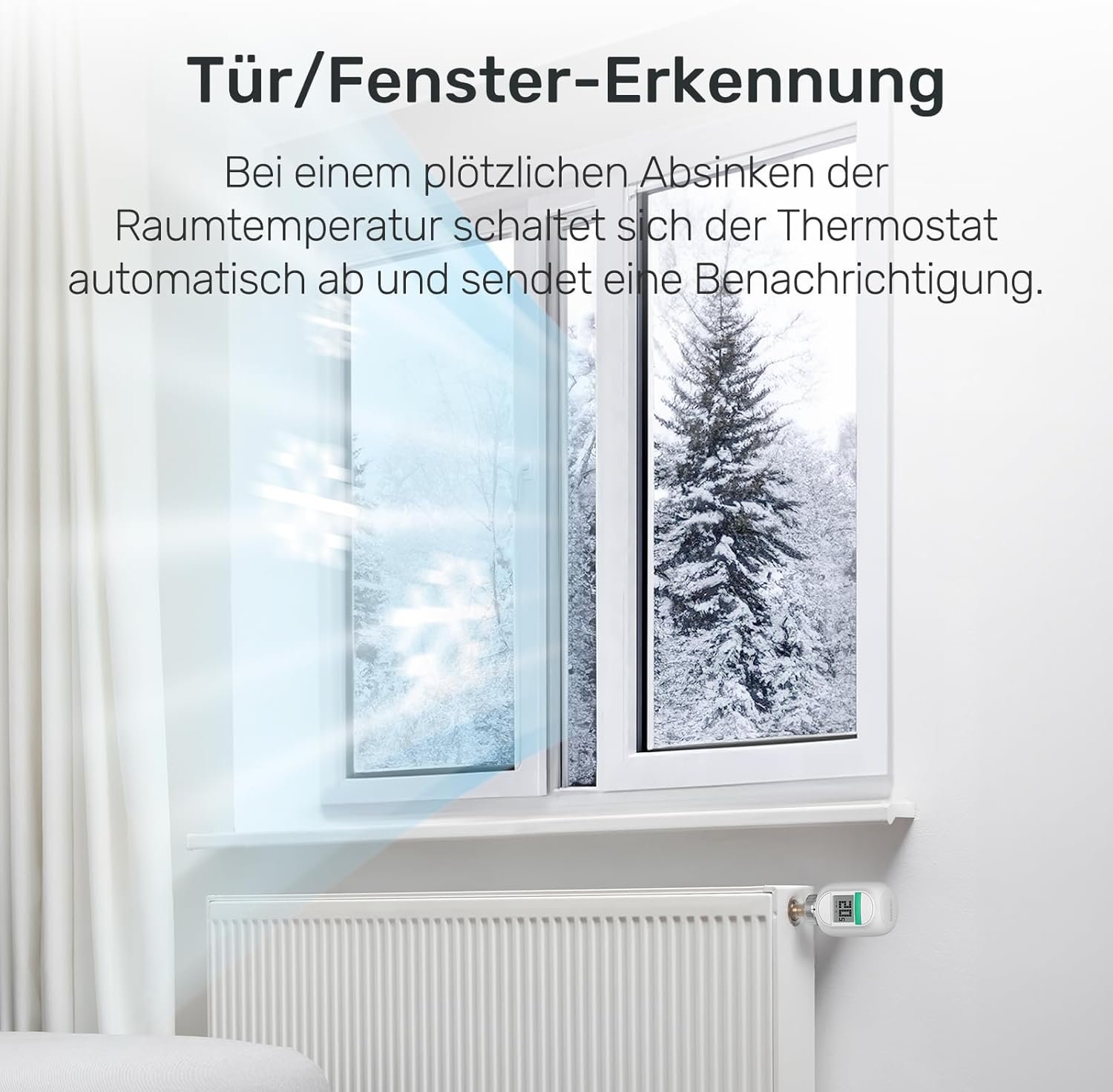 Winees Smart Heizkörperthermostat Kit, 1 Subg Hub+ 1 Wlan Heizungshermostat, MIT Zeitplan, Fern-/Sprachsteuerung, Heizungsthermostat Kompatibel MIT App, Alexa & Google Assistent – Bild 5