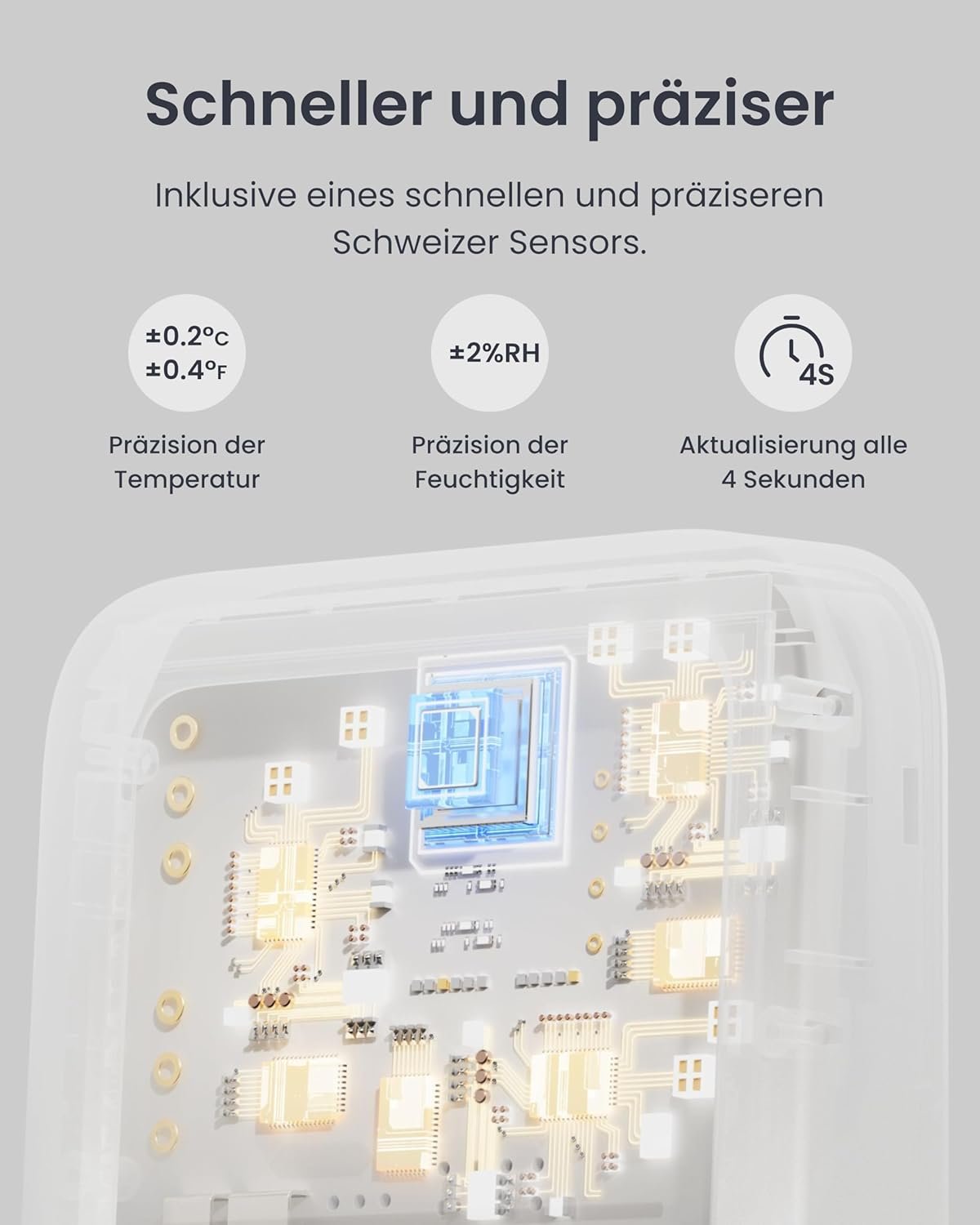 Switchbot Thermometer Hygrometer innen, Bluetooth Hygrometer Digitalem Temperatur Feuchtigeit -Sensor MIT App & DATENPEICHERUNG, TAUPUNKT/VPD/Absolutes FeuchTigKEITSSENSOR – Bild 3