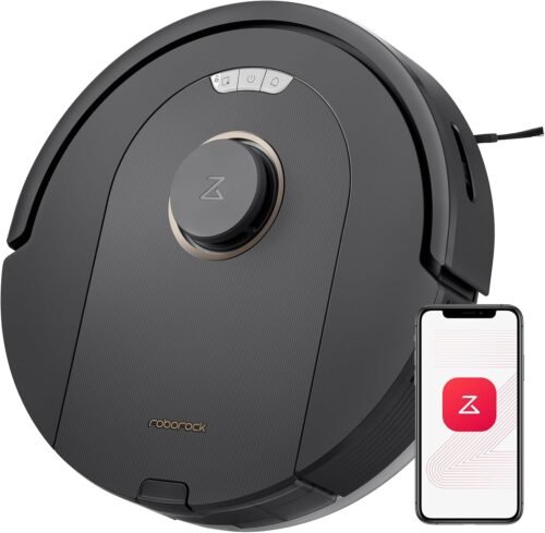Roborock Q5 Pro Sauugroboter MIT Duoroller-Bürste, 5500pa Saugkraft, 770ml Staubbeehälter, 180 ml WASSERTANK, STAUBSAUGER WISCHROBOTER PREPISENSE-LIDAR-NAVIGATION TEPPICHE TIERHAARE ​​APP/Alexa, Schwerz-Navigation