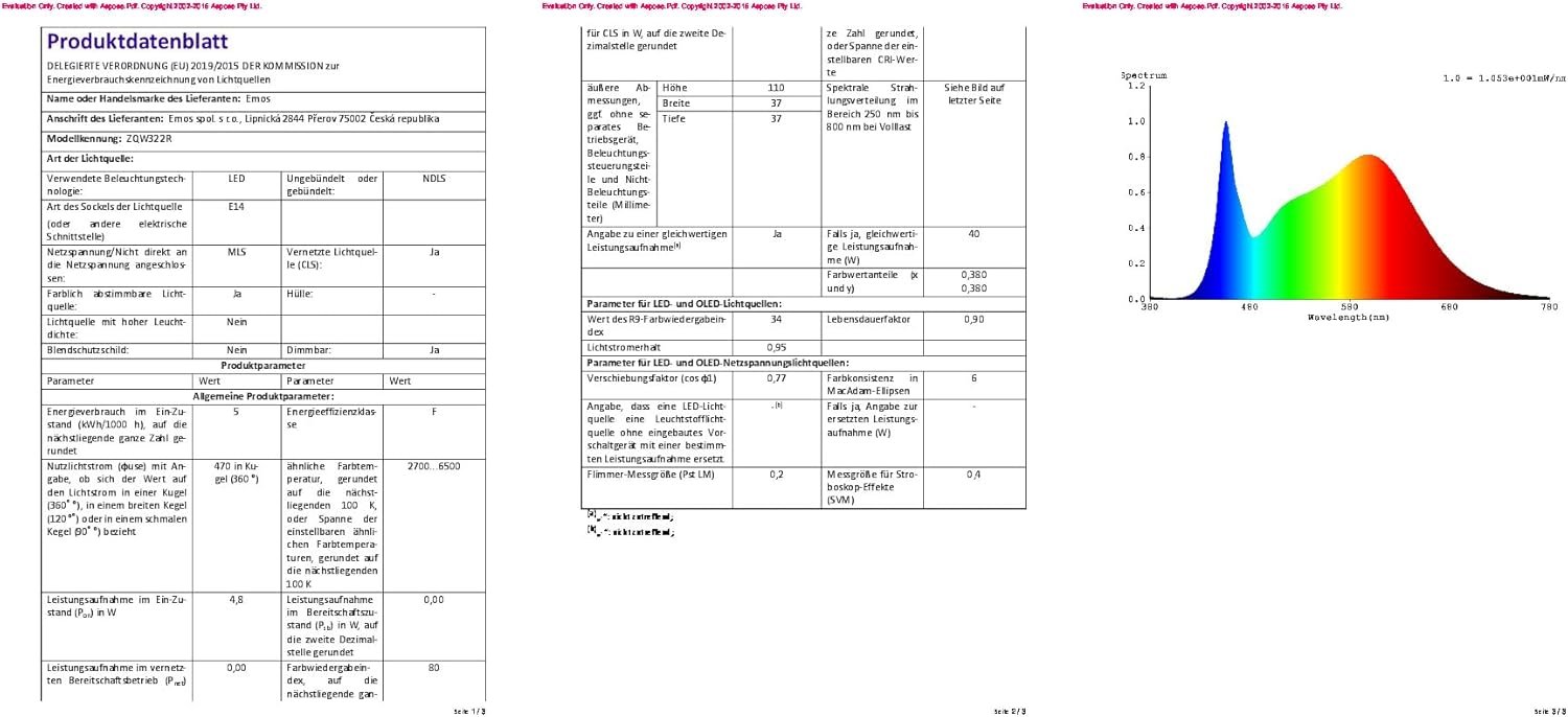 Emos Gosmart - Smart Home RGB LED -Lampe Kerze MIT App - E14 - Dimmbar, Mehrfarbig & Weißtöne - 470LM - Sparsam, 4,8w (Statt 40W Guhbirne) - 20 000 Stunden - WIFI - Google Home und Alex und Alex und Alex und Alex und Alex und Alex und Alex und Alex und Alex und Alex und Alex und Alex und Alex und Alex und Alex und – Bild 11