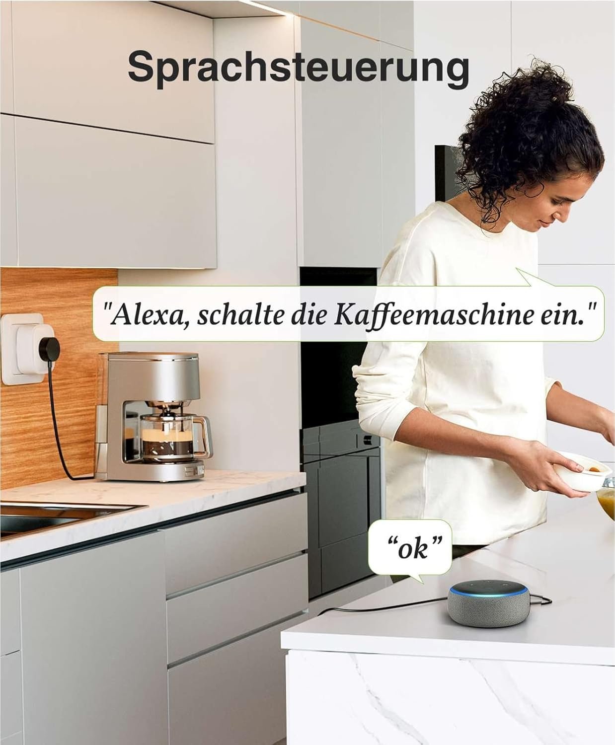 Ghome Smart Wlan Steckdose 16A, Wifi Steckdose 4er Pack, Smart Home Plug FunktionTerert MIT Alexa Google Home, App Fernbedienung, Stromverbrauch Messene Sprachsteuerung Timer, Nur auf 2.4GHz WiFi – Bild 3