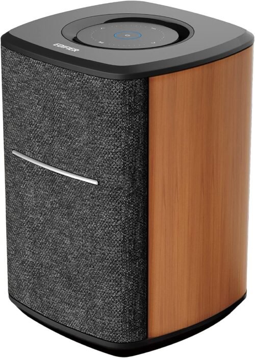 ENTIFIER MS50A-Multiroom-Fähiger WiFi Smart Speaker MIT Bluetooth und Kabelloser Stereo-Fungion. FunktionTerert Mit Amazon Alexa, Apple Airplay 2, Spotify UVM, Braun