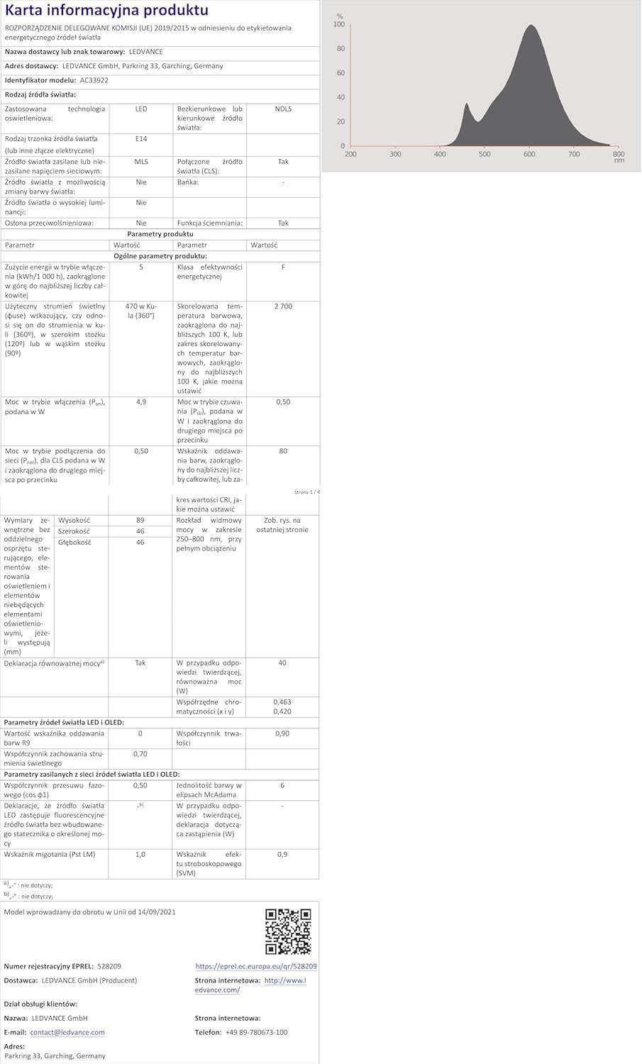 Ledvance Smarte LED-Lampe MIT WiFi Technologie, Sockel E14, Dimmbar, Warmweiß (2700 K), Ersetzt Glühlampen MIT 40 W, Smart+ WiFi Mini-Brampe dimmbar, 3er-Pack – Bild 12