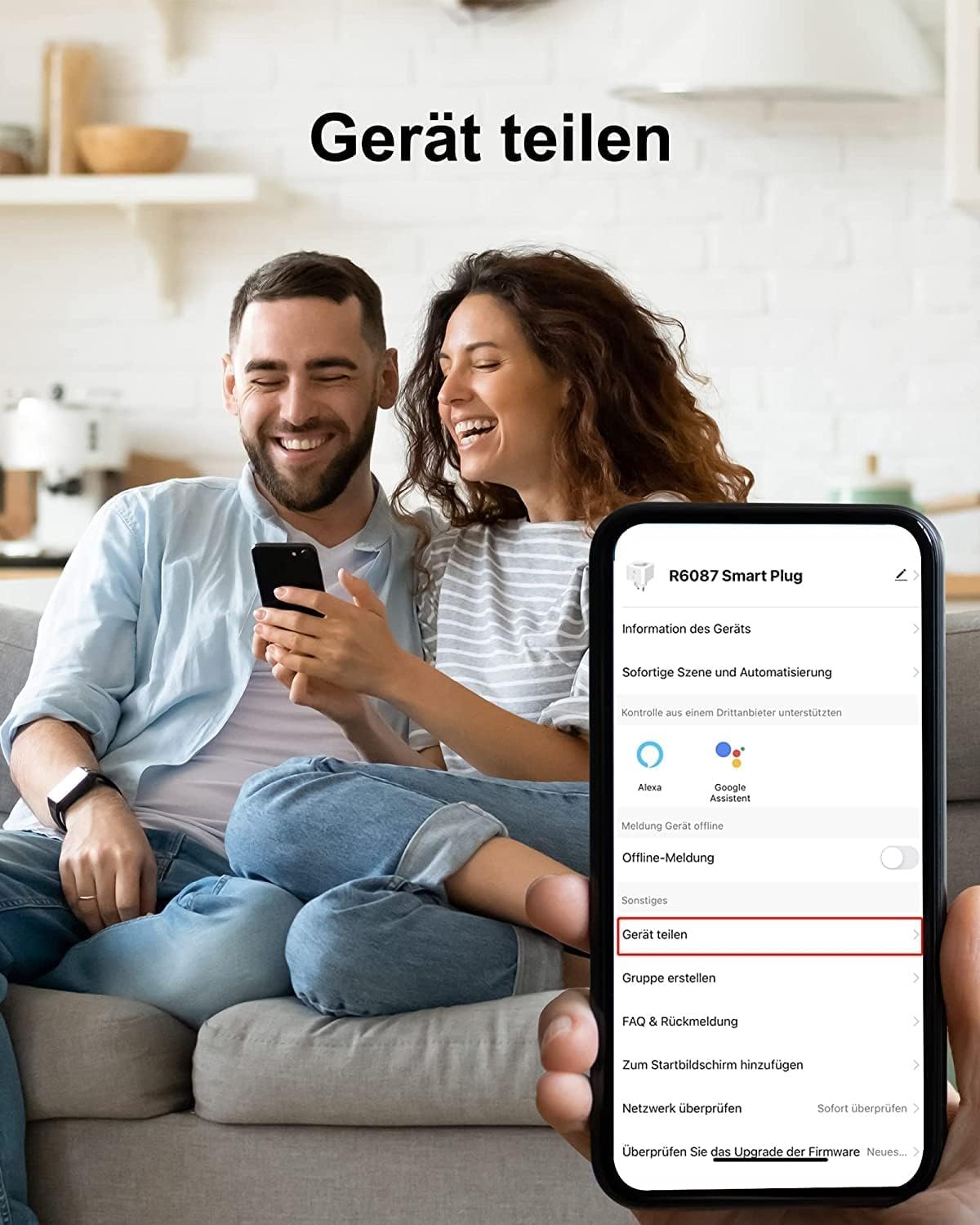 Woox Alexa Steckdose 4 Stückk, Wlan Steckdose 16a mit Stromverbrauch Messen, Smart Plug Tüv Geprft, Fernbedienung & Sprachsteuerung MIT Alexa/Google Home Kompatibel, Zeischaltuhr, NUR 2,4 GHZ WiFi WiFi – Bild 7