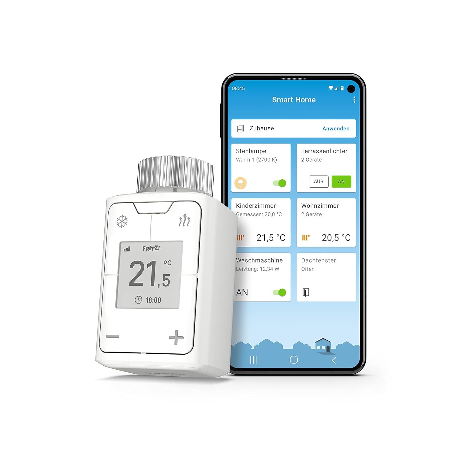 Fritz! DECT 302 (Intelligenter Heizkörperregler für Das Heimnetz, Zum Energie Sparen, für alle Gängigen Heizkörperventile und Fritz! Box Mit Dect-Basis, Fritz! Os Ab Version 6.83) – Bild 5