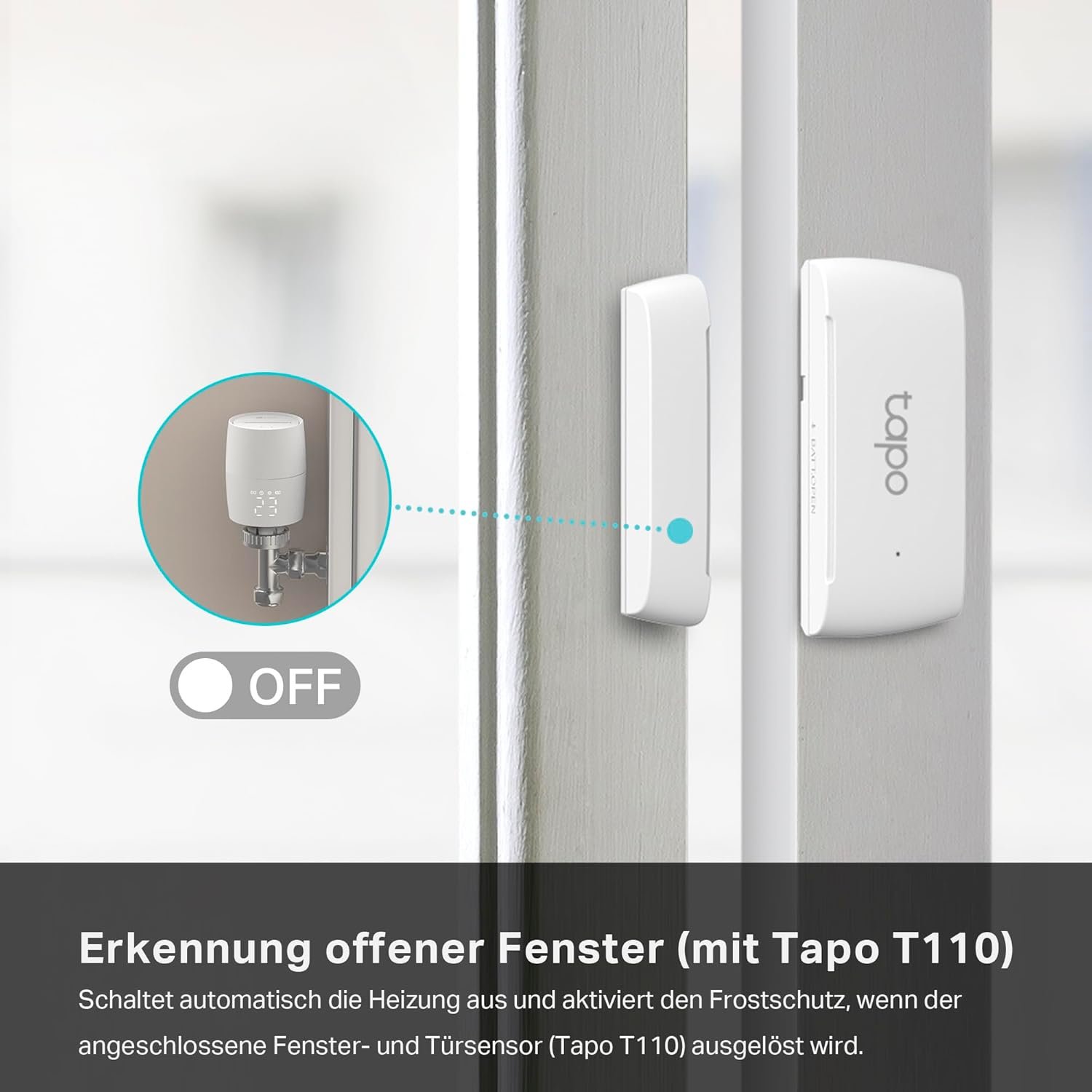 TP -Link Kasa Smartes Heizkörperthermostat - WiFi Starter Kit, inklosiv 1 Thermostat und 1 Hub, Heizungssteuerung (Kasa -App, Geofencing, Fensterklungserkenung), Materie, Alexa, Alexa, Alexa, Alexa – Bild 6