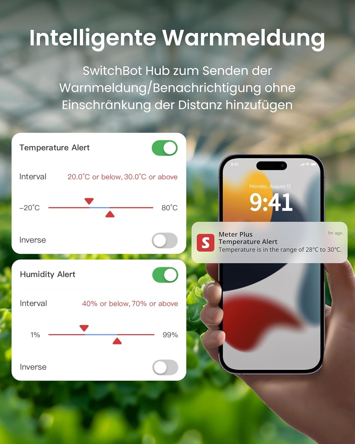 Switchbot Thermometer Hygrometer innen, Bluetooth Hygrometer Digitalem Temperatur Feuchtigeit -Sensor MIT App & DATENPEICHERUNG, TAUPUNKT/VPD/Absolutes FeuchTigKEITSSENSOR – Bild 4