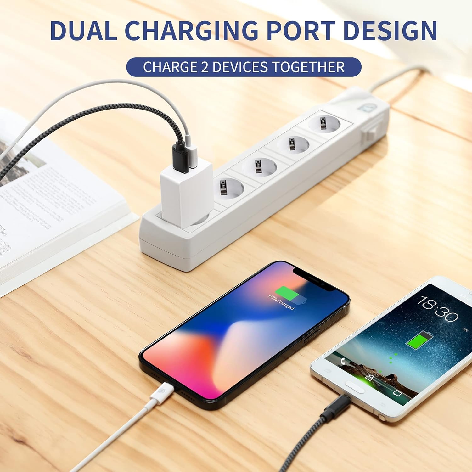 USB Ladegerät, 5 V/2,1a 2-Port USB-NetzEl, 10,5W USB Stecker Power Adapter Netzstecker Steckdose Plug Ladestecker Kompatibel MIT iPhone, iPods, AirPods, Samsung, Xiaomi Redmi, Oppo, Huawei Handy Handy Handy Handy – Bild 2