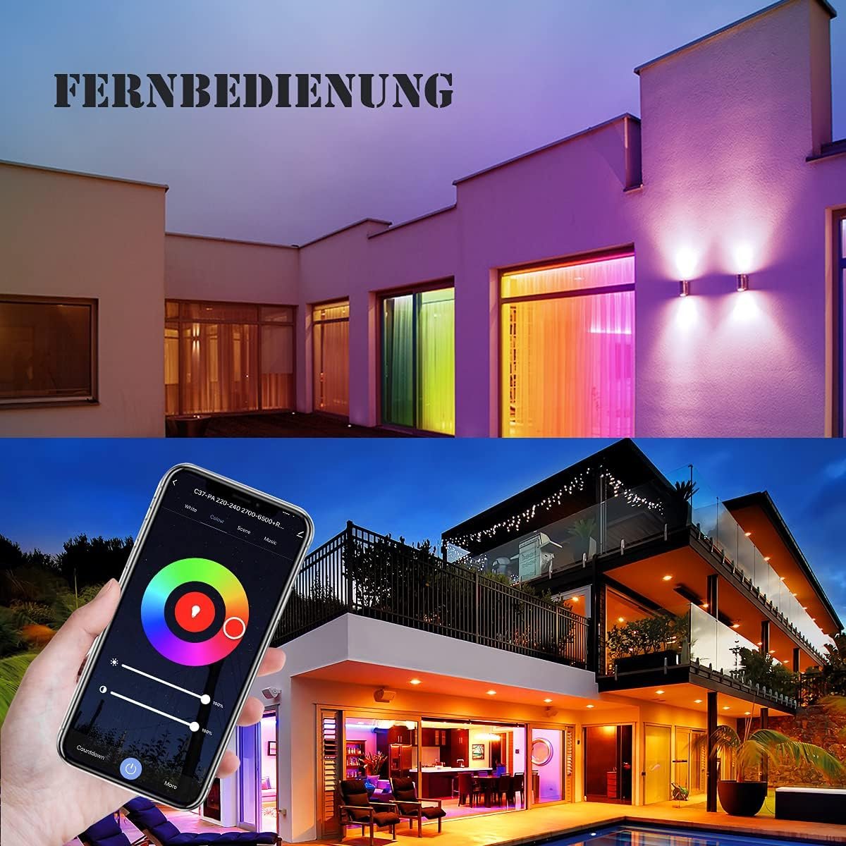 Extrastar Smart LED Kerze Lampe E27, 6W Guhbirne 2700-6500K Dimmbar Birne 16 Milles, auf Nur 2,4 GHz Netzwerk, Kompatibel MIT mit Alexa und Google Home, 2 Stückk – Bild 4