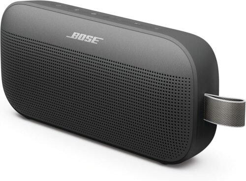 Bose SoundLink Flex Tragbarer Bluetooth-Lautsprecher (2. Gen.), Tragbarer Außen-Lautprecher MIT NaturgetReuem Klang, bis Zu 12 Stunden Akkulaufzeit, StauBdicht und Wasserdicht, Schwarz