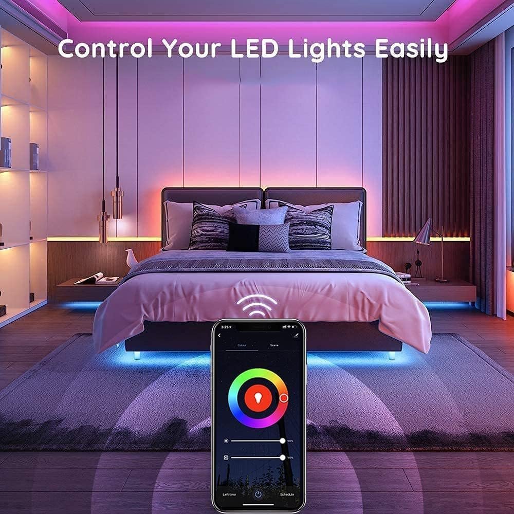 Alexa LED Strip 30m, luxonische Smart RGB -LED -Streifen Alexa LED Lichterkette, App Gesteuerte Muiksynchronisation, Arange -MIT -Google -Assistent, Ultralanger LED LESTE MIT NETELEL UND FERNBEDIENUNG – Bild 7