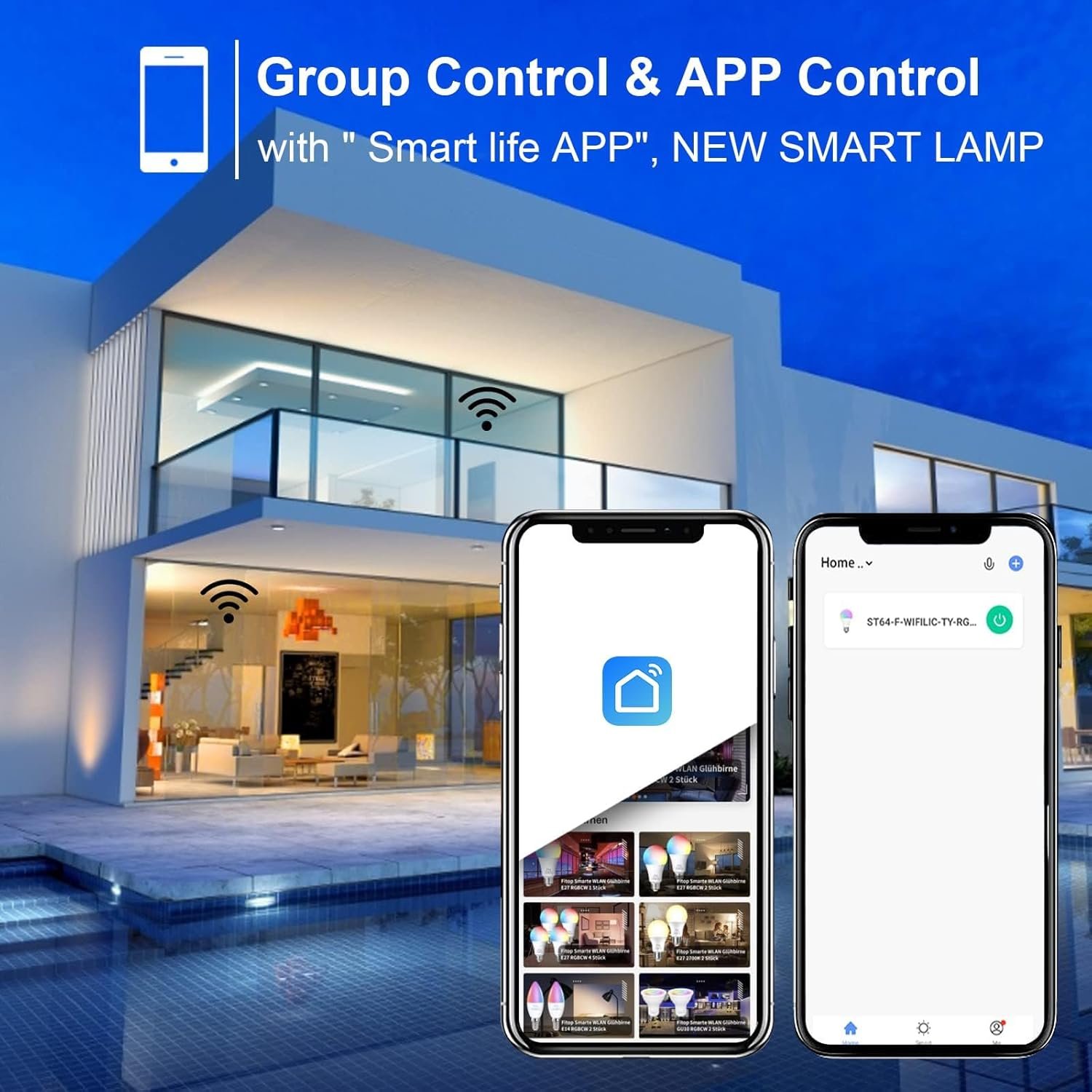 Fitop Alexa Smart Glühebirnen, E14 Wlan LED LAMPEN DIMMBAR Guhbirne 4.9w 470LM, 2700-6500K, RGB 16 MILEN FARBEN, app Steuern Kompatibel Mit Alexa/Google Home, Sprachsteuerung 2 Pack 2 Pack 2 Pack 2 Pack 2 – Bild 5