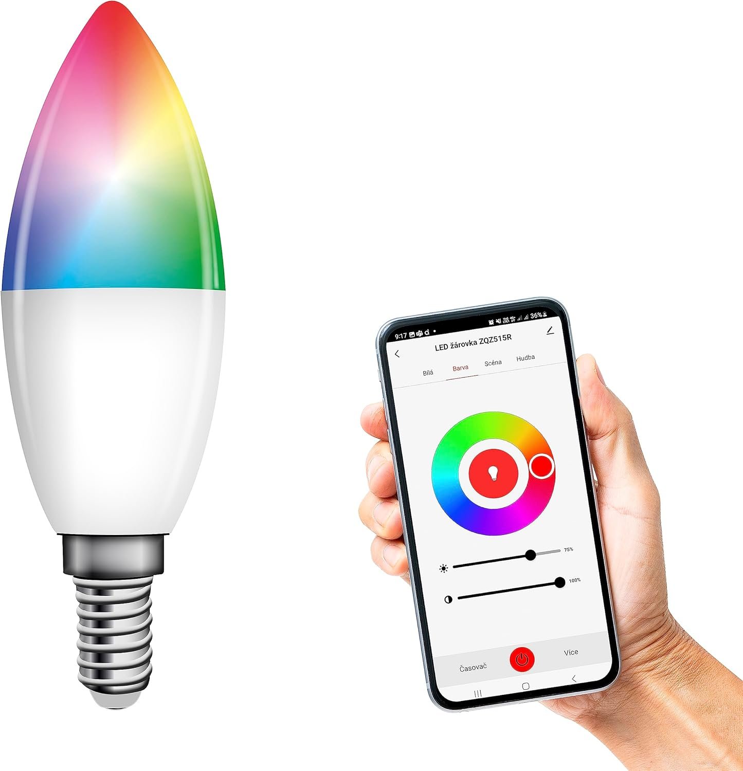 Emos Gosmart - Smart Home RGB LED -Lampe Kerze MIT App - E14 - Dimmbar, Mehrfarbig & Weißtöne - 470LM - Sparsam, 4,8w (Statt 40W Guhbirne) - 20 000 Stunden - WIFI - Google Home und Alex und Alex und Alex und Alex und Alex und Alex und Alex und Alex und Alex und Alex und Alex und Alex und Alex und Alex und Alex und