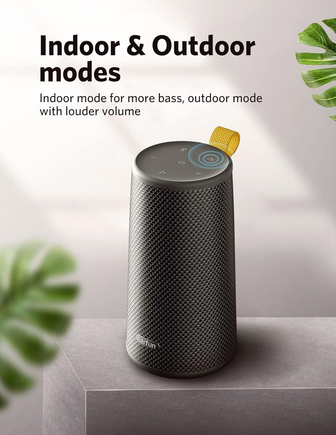 Uboom Bluetooth Lautsprecher (2024 Version), 24W 360 ° Stereo-Sound, Tiefbass, Bluetooth 5.0, IPX7 Wasserschutz, USB-C Schnellladung, 16 Stunden Spielzeit für Inden und Außenen – Bild 5