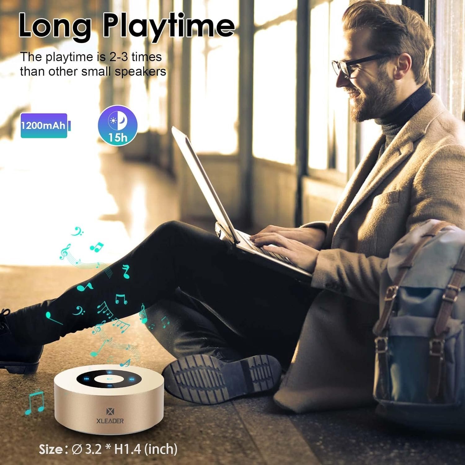 Xleader (Smart Touch) Wireless Lautspecher Soundangel A8 (3. Gen) 5W Laut Wenig Lautspecher Mit Tragbarer Wasserfest Herbst 15H Mikrofon Tf-Karte Aux für Dr. – Bild 5