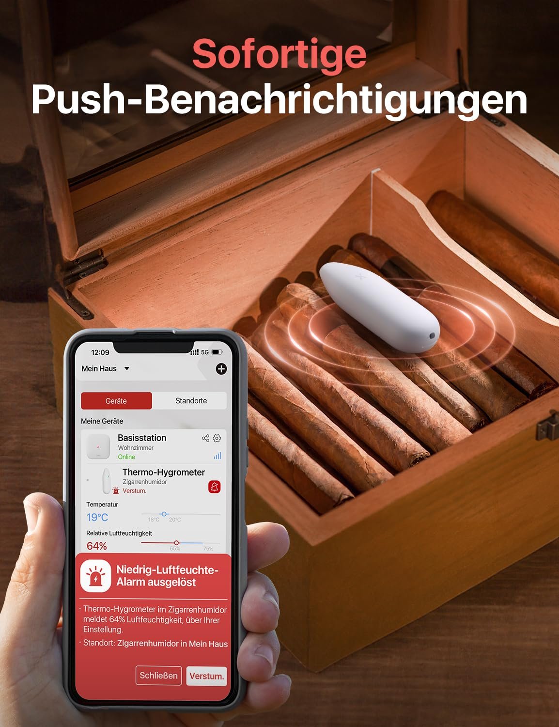 X-sense wlan hygrometer thermometer innen, temperatur- und luftfeuchtzeitsüberwachung pro App, 500 m ReichWeit, Kostenfreier DATENEXPOR – Bild 5