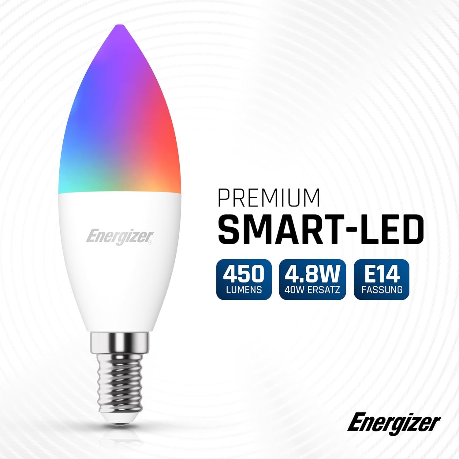 Energizer Smart LED, Mehrfarbige Dimmbare Wlan Birne, 5, 5W, pro App Steeuerbar, Home Leuchtmittel, Mit Alexa, Google und Siri, Kein Hub Benögt, Lampenfassung E14, 2 Stück, S18688 – Bild 7