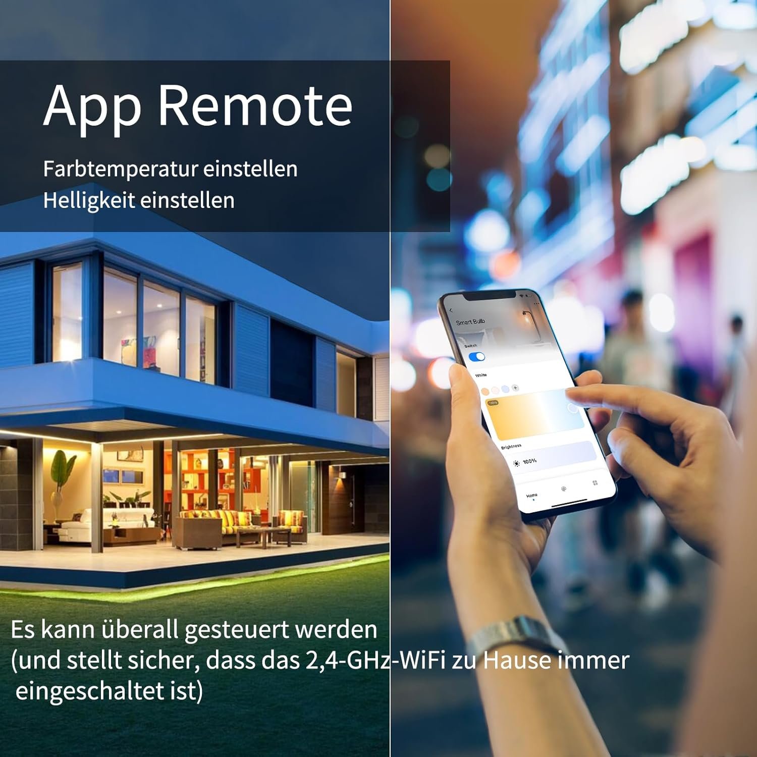 Wi-Fi Smart G9 LED Lampen, Kompatibel MIT Alexa /Google Home, AC 230V Stuflens Dimmbar, 2700K-6500K, Helligeit Einstellbar 1%-100%, 0,4-4W, 40lm-400LM, Timer Funkion G9 Intelligenz LED Glöhbirne, 3er Pack – Bild 3